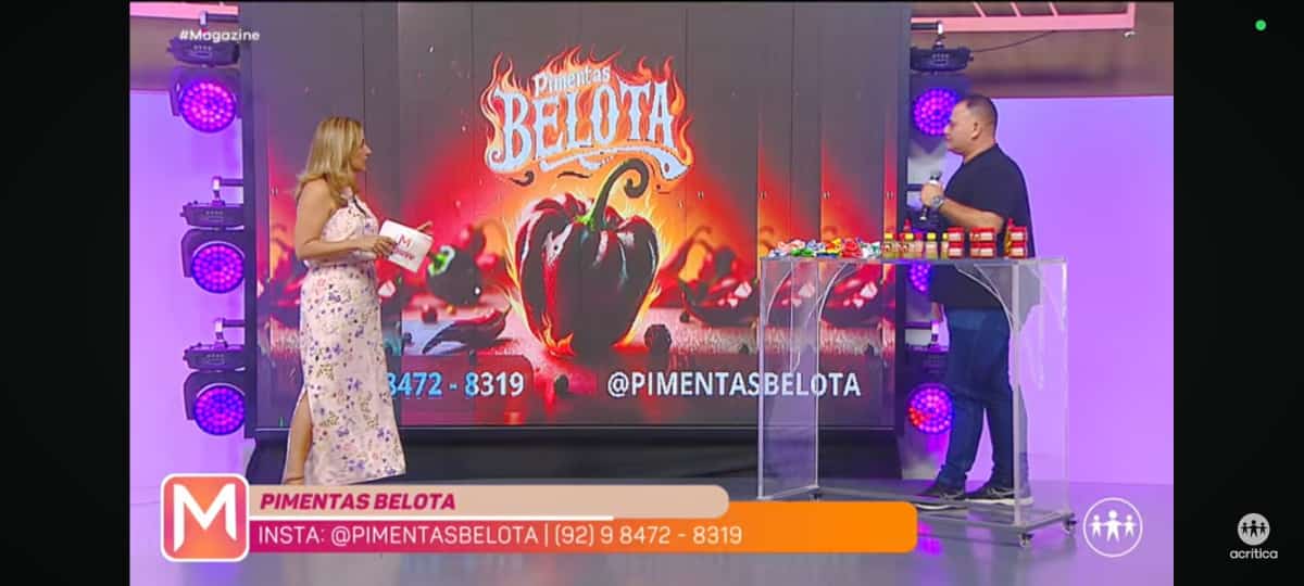 Apresentação dos produtos Pimentas Belota no programa Magazine